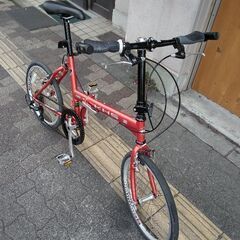 美品☆KHS[ケーエイチエス]F20-T 20吋折り畳み自転車 クロモリ/7speed 