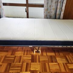 シングルマットレス・折り畳み式すのこベッド(美品)