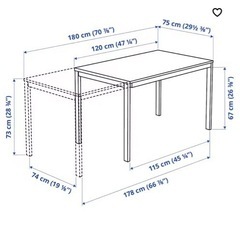 【港区引取限定】IKEA ダイニングテーブル　伸長式