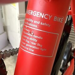 折りたたみ自転車 EMERGENCY BIKE エマージェンシーバイク 16インチ ノーパンクタイヤ レッド【ユーズドユーズ名古屋天白店】J2352