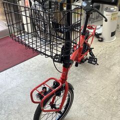 折りたたみ自転車 EMERGENCY BIKE エマージェンシーバイク 16インチ ノーパンクタイヤ レッド【ユーズドユーズ名古屋天白店】J2352
