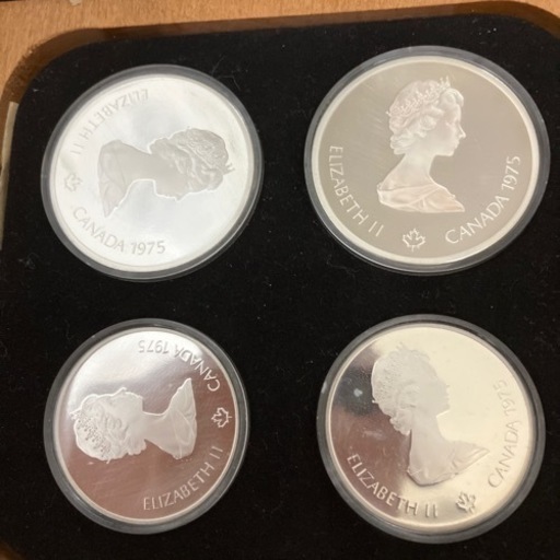カナダ　モントリオールオリンピック　1976年記念銀貨　4枚セットケースなし 買取実績》 1976年 カナダ・モントリオールオリンピック 記念銀貨