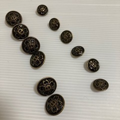 藤枝市立青島中学校　学生服のボタン　12個セット