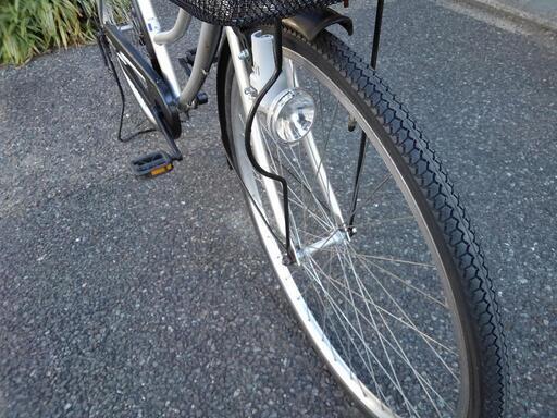 中古自転車3143 前後タイヤ新品！ 27インチ ギヤなし ダイナモライト