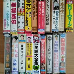 カセットテープ28本演歌ポップス落語カラオケ相撲甚句外国映画等
