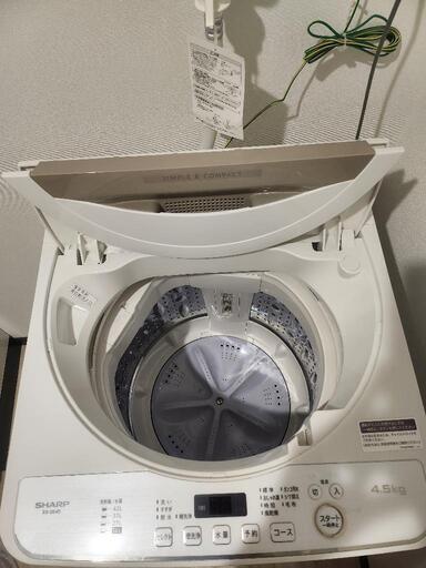 【SHARP 洗濯機4.5㎏】2019年式‼️とっても綺麗です✨希望あれば運んで設置します
