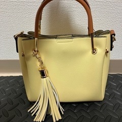 黄色いミニバッグ ショルダー付き