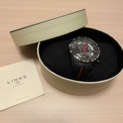 【他のフリマサイトで取引決定】LINKS 腕時計 黒 ジャンク