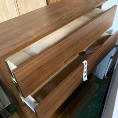 ✨新品未使用　訳あり激安✨永野家具　薄型収納チェスト 5段　　ダークブラウン