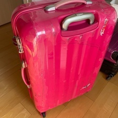 スーツケース　80L ピンク　中古