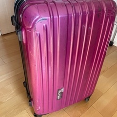 【決定】スーツケース　鍵2本付き　ピンク×黒　80Lくらい