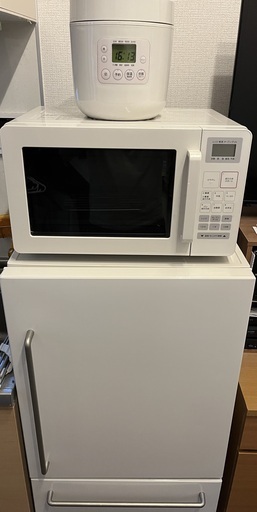 キッチン家電 無印 冷蔵庫157Lほか（オーブンレンジ、炊飯器付き）