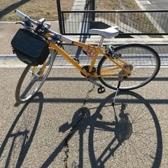【ネット決済】【美品⠀】黄色い自転車 フロントバック付き