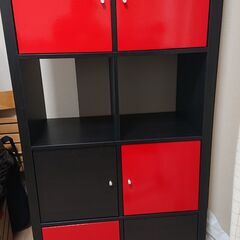 イケア IKEA KALLAX キャビネット＋引き出し、扉