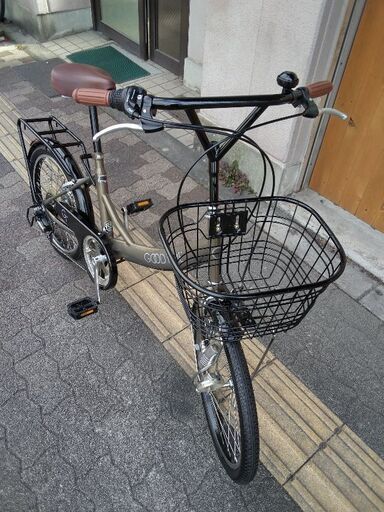 [SHIONO] GOOD TIME(グッドタイム) 20吋折り畳み自転車 外装6段/マットカーキxブラック