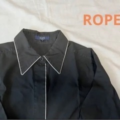 【ROPE】白いラインがカッコいい黒シャツ