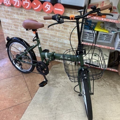 超美品KAITO 20インチ折り畳み自転車 ギア ライト付き カイト