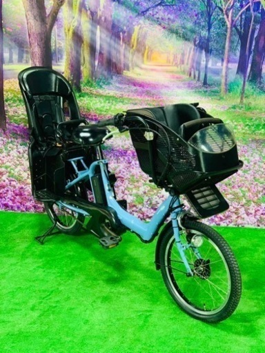 ❻ 4612子供乗せ電動自転車ヤマハ3人乗り新品20インチ良好バッテリー
