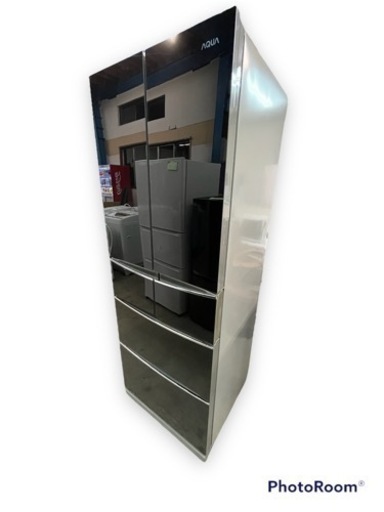 〚お値下げ中!!〛【2014年製】AQUA ノンフロン冷凍冷蔵庫 AQR-FG40C(K) 400L NO.112