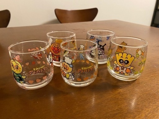 アンパンマン　ガラス　コップ　(5個)