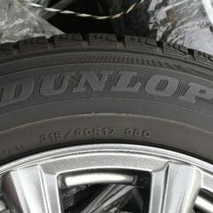 【保管程度美品】[配達無料]アルミホイール＆スタッドレスタイヤ　4本セット　215/60/17　2015年製  ダンロップ　SDX-2