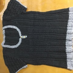 手編み　半袖セーター　レディース