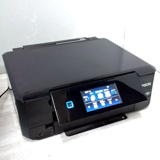 【決まりました】EPSON/エプソン カラリオ インクジェット プリンター 複合機 Wi-Fi ブラック 本体/電源コード/CD トレイ 6色 インク 現状品