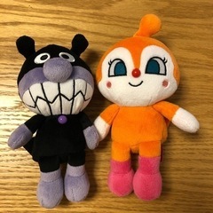 ばいきんまんとドキンちゃんのぬいぐるみ