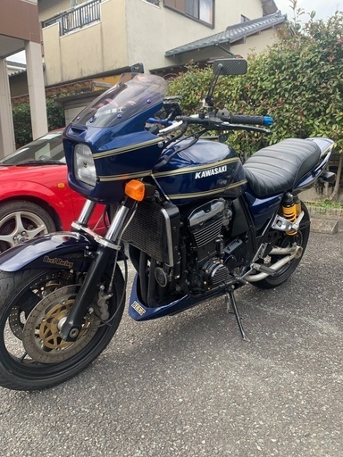 ZRX1100エンジン実動、レストアベース