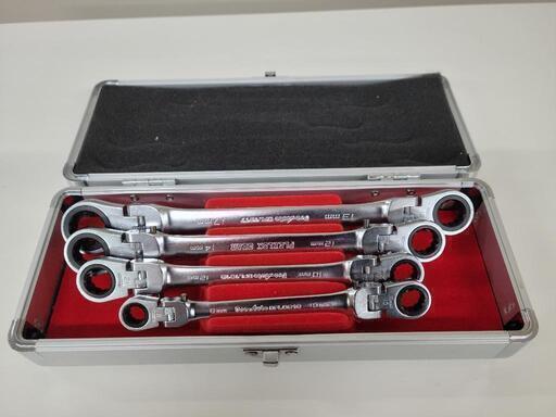 【SALE】Pro-Auto ダブルフレックスロックギアレンチ4本組セット　中古　リサイクルショップ宮崎屋佐土原店23.1.22ｋ SALE】Pro-Auto ダブルフレックスロックギアレンチ4本組セット 中古