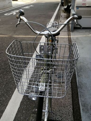 ママチャリ　自転車　カーキ　26インチ