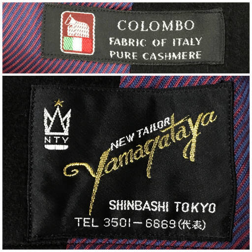 FYS3/13 COLOMBO チェスターコート カシミヤ コロンボ コート ロングコート 黒 ブラック イタリア製 メンズ 男性用 フォーマル ビジネス