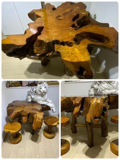 テーブル 木製 椅子付 アンティーク インテリア