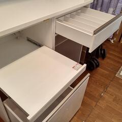 お買い得！モイス付き食器棚　ホワイト★クリーニング済/配送可　管理番号72201