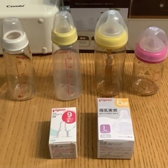 【一月末まで募集】哺乳瓶(母乳実感)、哺乳瓶除菌容器セット　＊お...