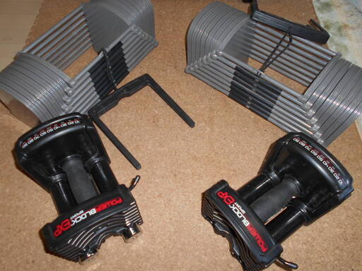 状態良好 POWER BLOCK/パワーブロック SP EXP 90LB 可変式ダンベル2個