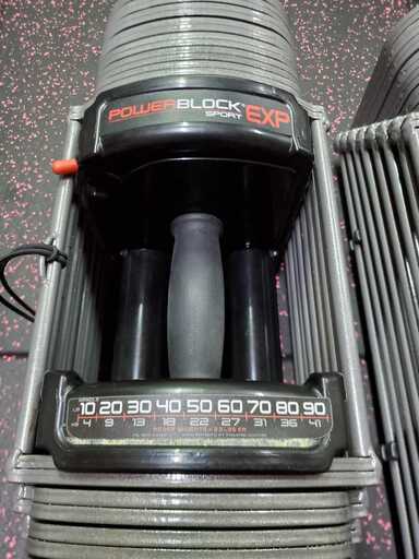 状態良好 POWER BLOCK/パワーブロック SP EXP 90LB 可変式ダンベル2個