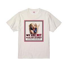 【ネット決済・配送可】保護犬や猫を家族にTシャツ