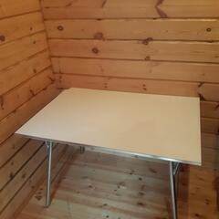 机　テーブル　折り畳み　白　120cm × 80cm　デスク