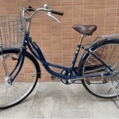 【美品】自転車6段変速オートライト26インチ