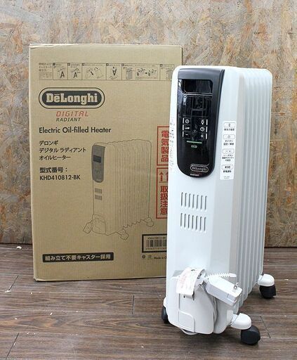 美品】デロンギ デジタルラディアント オイルヒーター KHD410812-BK
