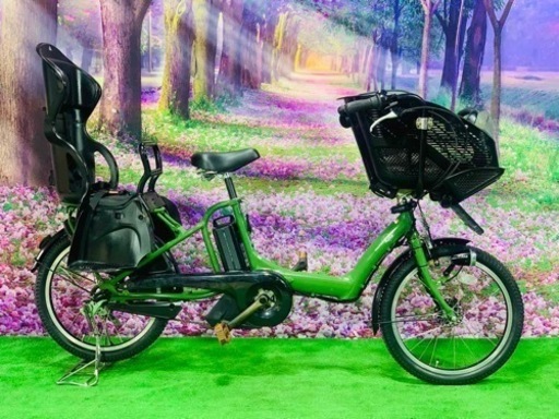 ❻ 4609子供乗せ電動自転車ヤマハ3人乗り新品20インチ良好バッテリー