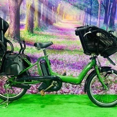 ❻ 4609子供乗せ電動自転車ヤマハ3人乗り新品20インチ良好バ...