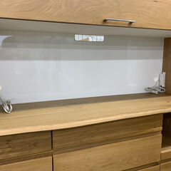 家具ならトレファク吉川店！！ 河口家具 キッチンボード ホワイトオーク材 ブラウン×ブラック