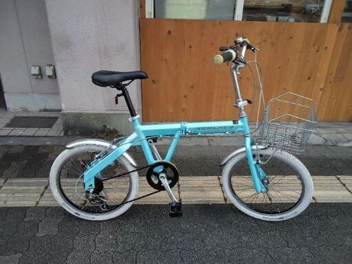 [レトロ](KAWAMURA)PANCHER 20吋折り畳み自転車 アルミ/外装6段/ライトブルー