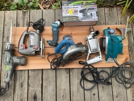 【決定しました】電動工具7点セット 完動品 DIY サンダー ドリル ジグソー 丸ノコ 電ノコ ライト