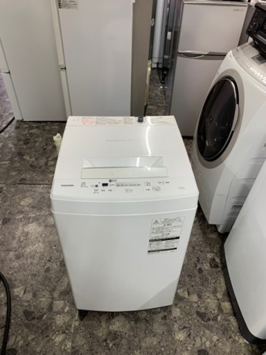 5km以内配送無料　保証付き　東芝2019年式　全自動洗濯機　AW-45M7(W)　4.5kg