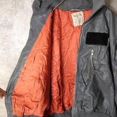 実物 旧西ドイツ空軍 フライトジャケット ビンテージ 80s XL 本革 レザー