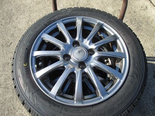 【取替工賃込】⑤ 155/65R14 スタッドレスタイヤ新品&中古アルミ付きセット 軽自動車用 TOYO - 車のパーツ
