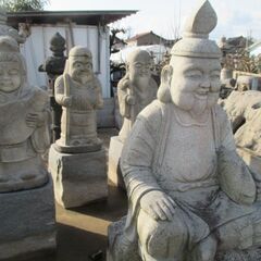 【ネット決済】石造　七福神　7体セット　彫刻　庭飾・玄関飾　